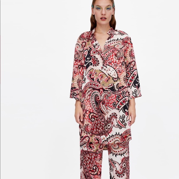 Zara Dresses & Skirts - BLOGGERS FAVORITE Zara Paisley pants and dress